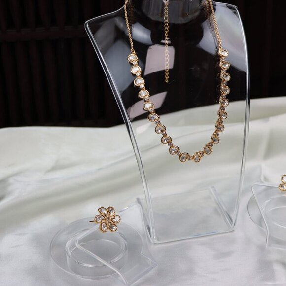 Elegant Brass Kundan Necklace & Earrings Set, JP42 - Picture 12 of 12